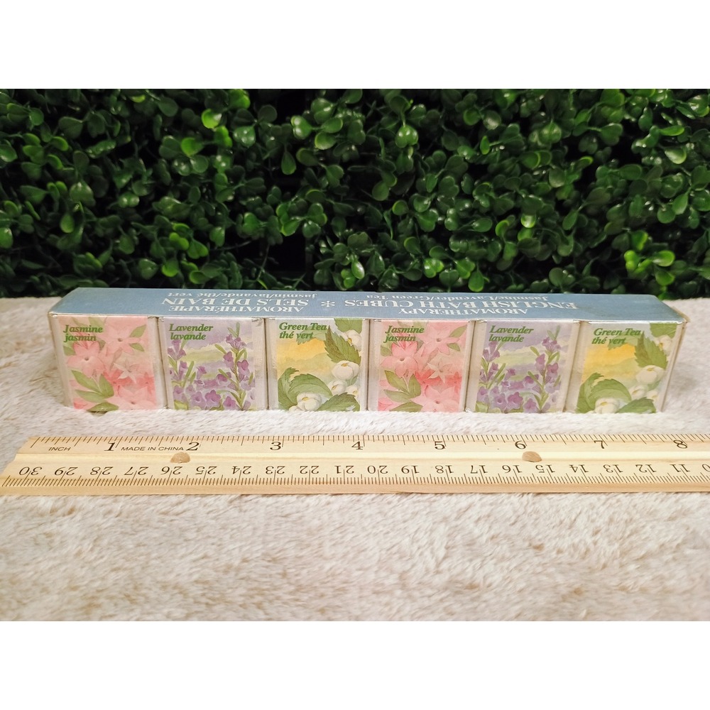 English‎ Bath Cubes Aromatherapy Jasmine Lavender Green Tea 6 Count 9oz Set